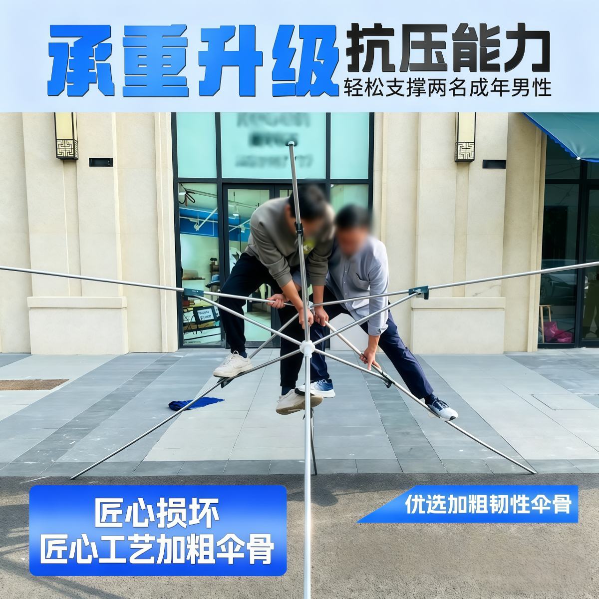 武汉雨具网·遮阳伞户外摆摊斜伞店铺商用折叠大型斜面太阳伞防晒四方加厚雨棚·产品图3