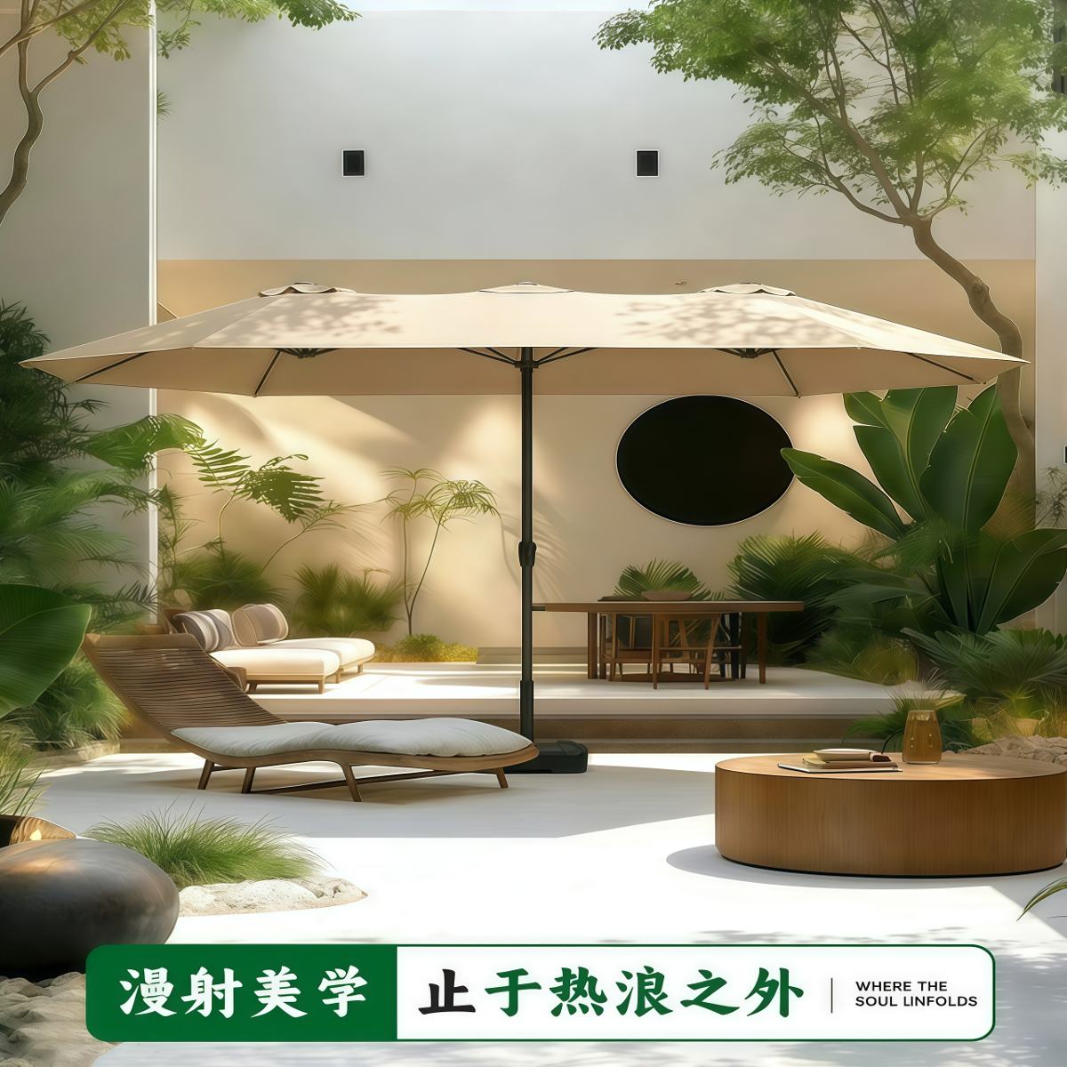 武汉雨具网·户外遮阳伞太阳伞大型阳台中柱伞庭院伞罗马伞天台室外院子遮阳伞·产品图2