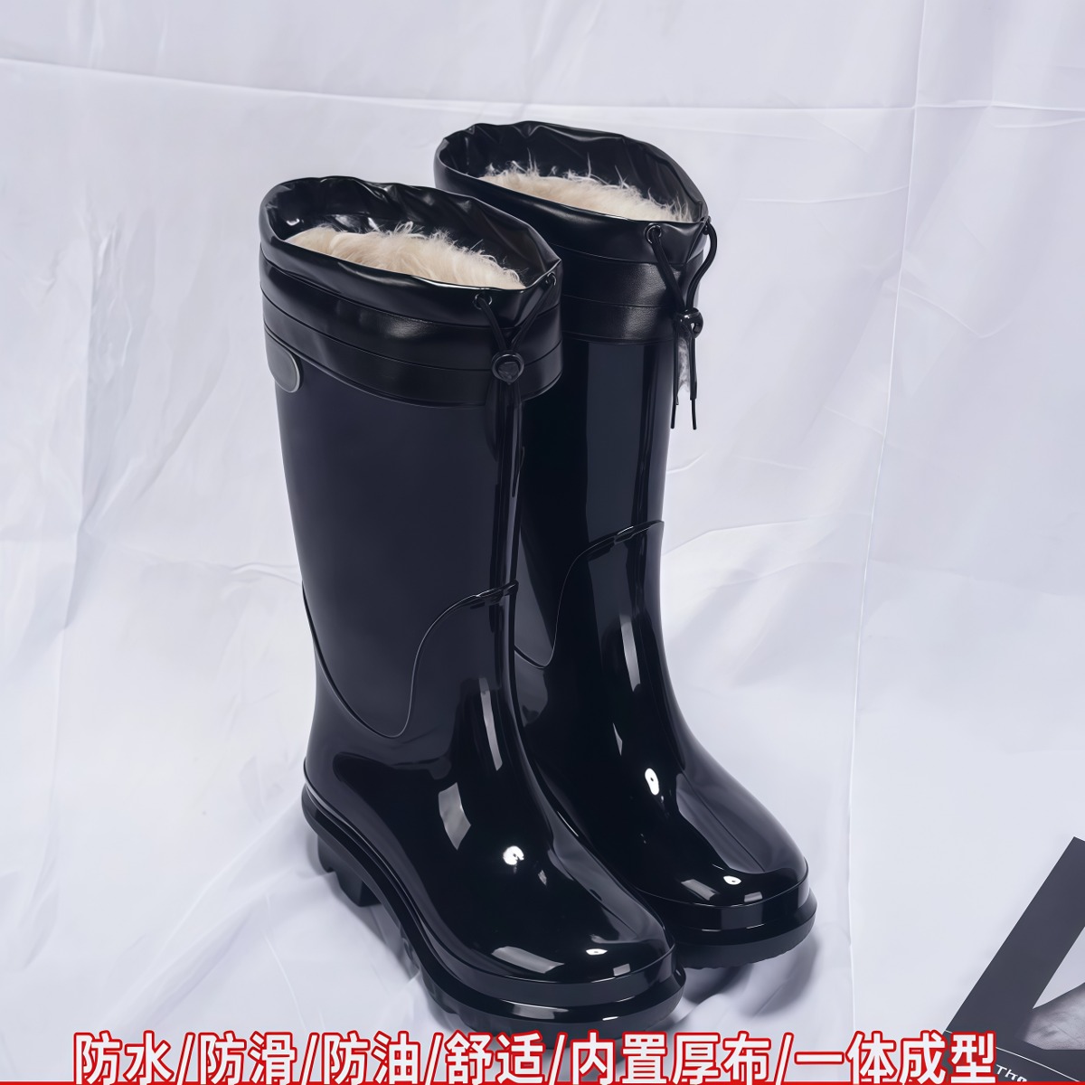 武汉雨具网·雨鞋男士耐酸雨靴防水中高筒夏季短筒套鞋胶鞋防滑耐磨水鞋男·产品图2