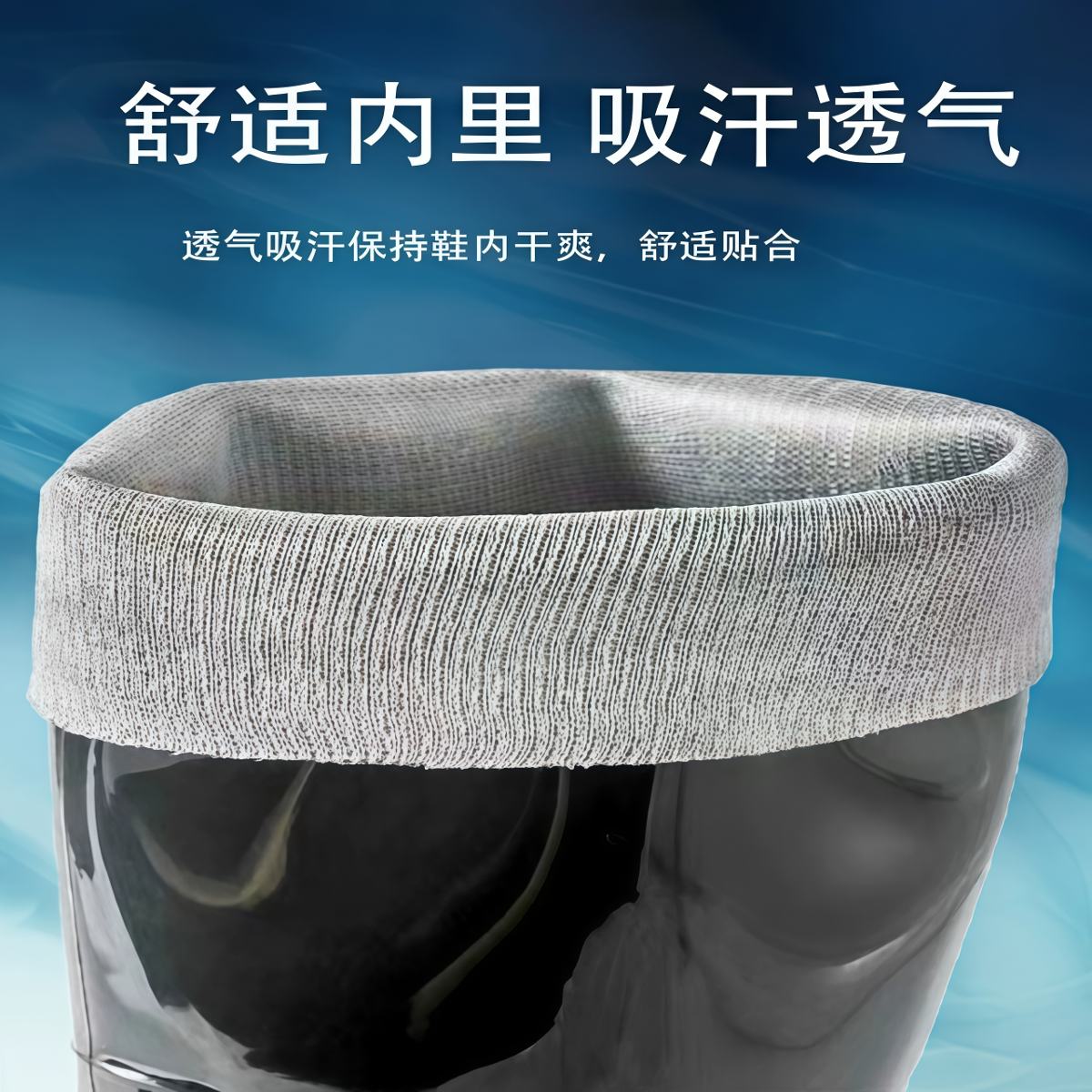 武汉雨具网·雨鞋加厚男士雨鞋PVC鞋底高筒防水鞋户外胶鞋调用耐磨雨靴男·产品图3