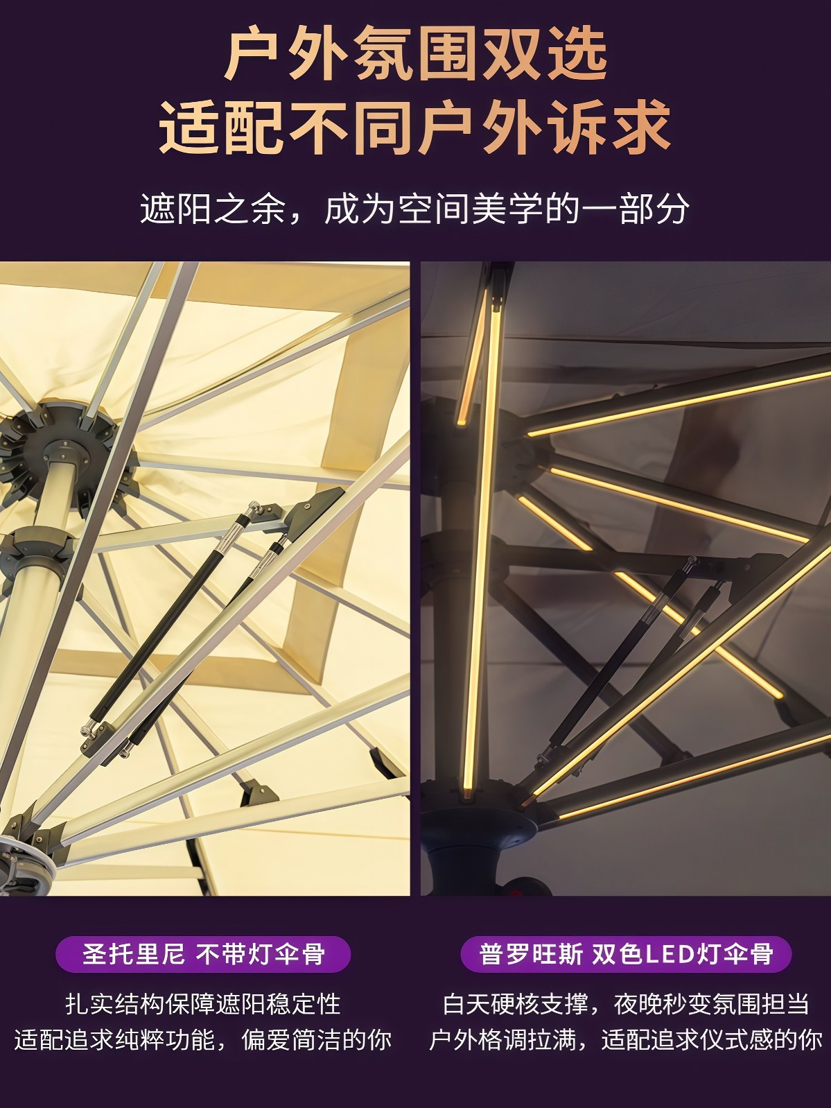 大型落地遮阳伞户外伞遮阳棚大伞停车景区商用店铺门口太阳伞 - 详情图