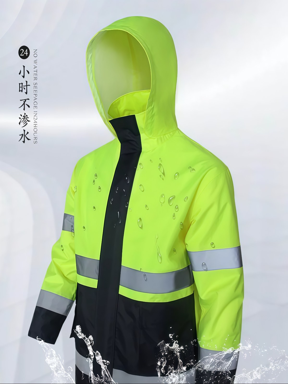 反光雨衣套装男款全身防暴雨交通电动车摩托车骑行成人 - 详情图
