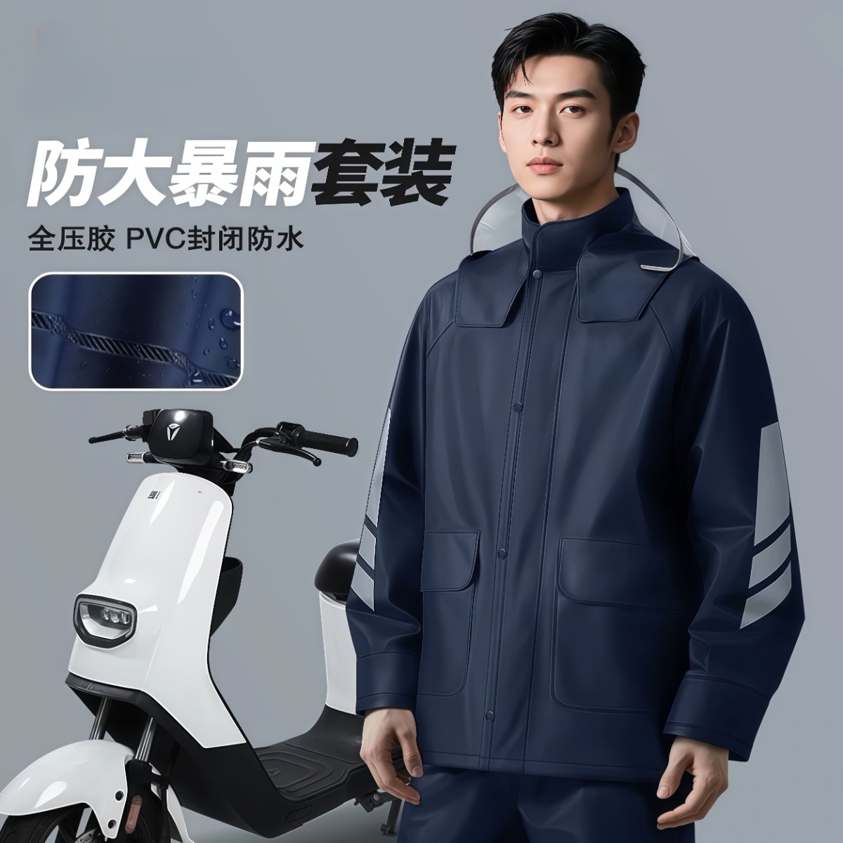 雨衣套装男款雨裤专用成人外穿分体式外卖骑手长款全身防水防暴雨