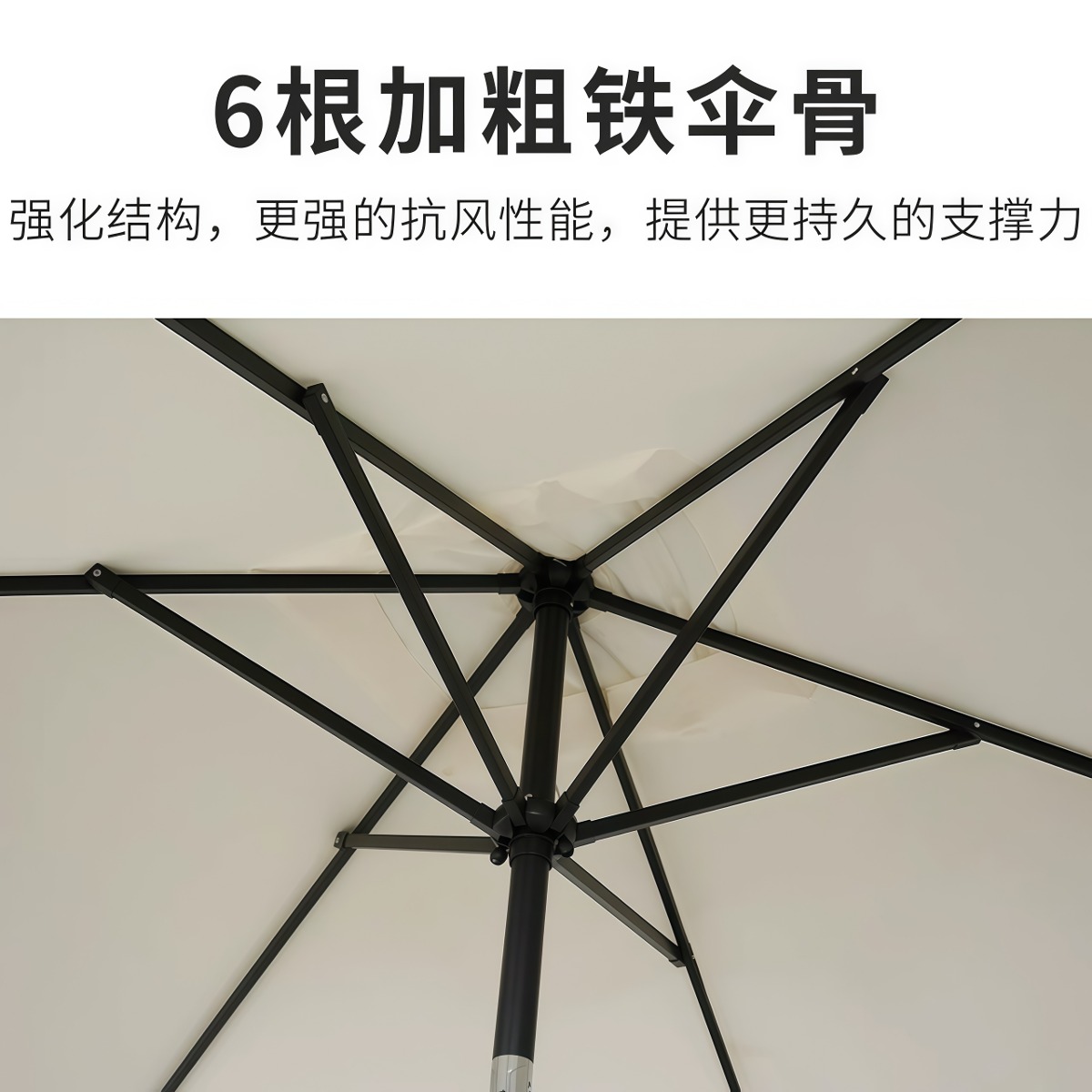 武汉雨具网·户外大型中柱直立遮阳伞别墅庭院伞阳台手摇太阳伞露台摆摊室外·产品图2