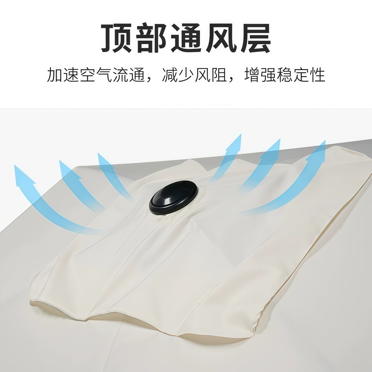 武汉雨具网·户外大型中柱直立遮阳伞别墅庭院伞阳台手摇太阳伞露台摆摊室外·产品图4