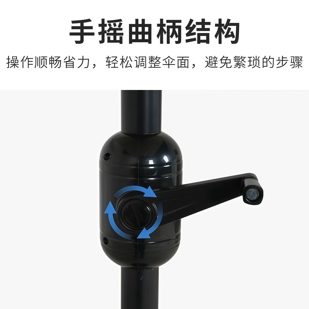 武汉雨具网·户外大型中柱直立遮阳伞别墅庭院伞阳台手摇太阳伞露台摆摊室外·产品图5