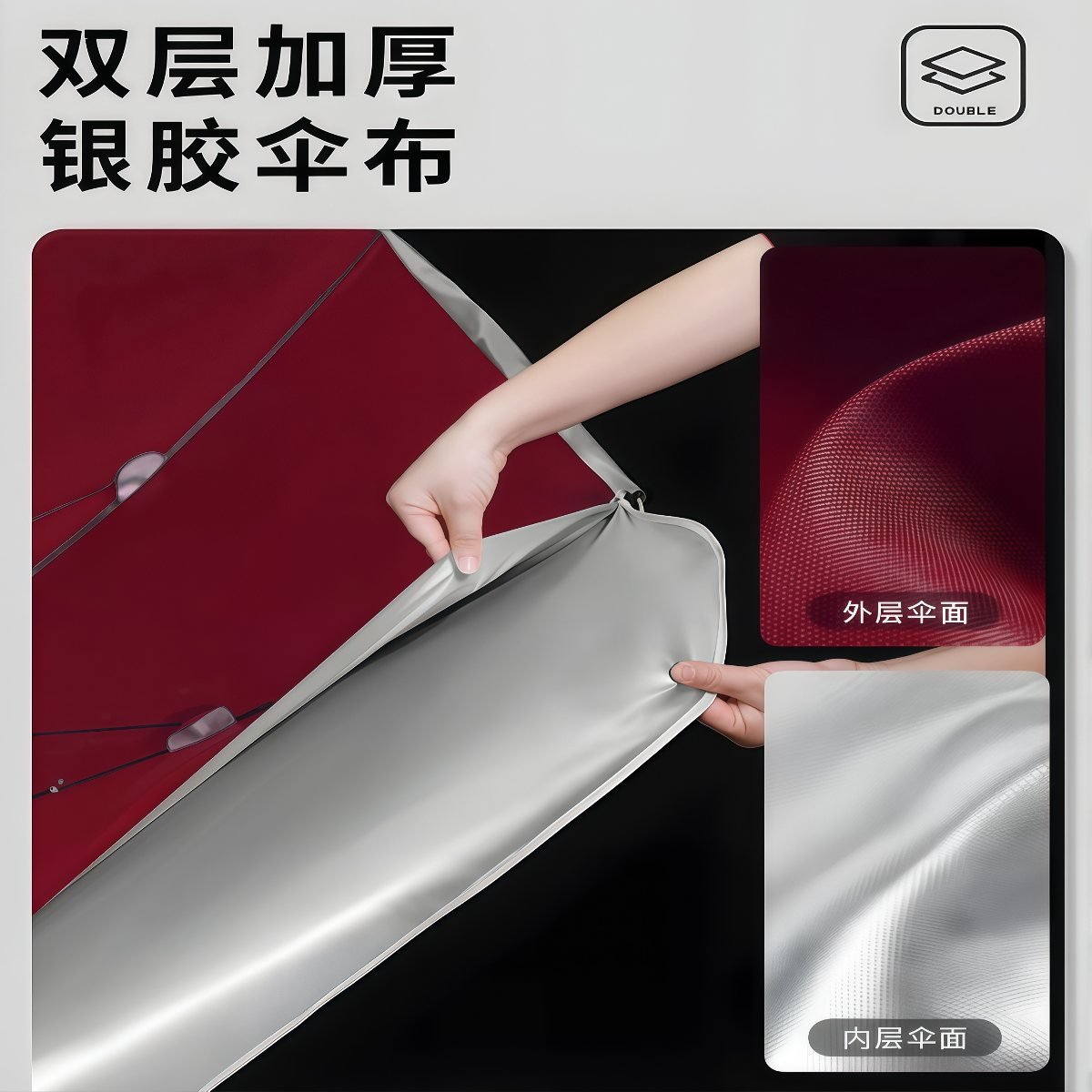 武汉雨具网·遮阳伞太阳伞大型户外摆摊专用大伞商用加厚加固防晒庭院雨伞定制·产品图3