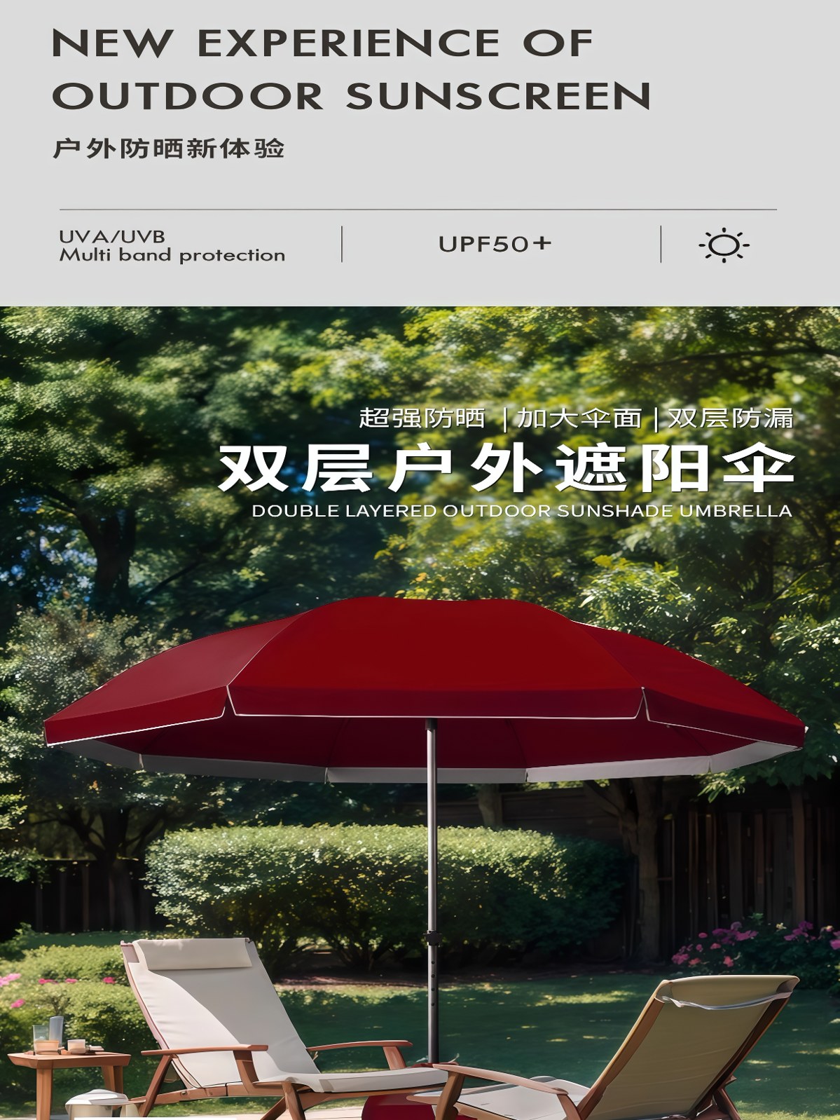 遮阳伞太阳伞大型户外摆摊专用大伞商用加厚加固防晒庭院雨伞定制 - 详情图