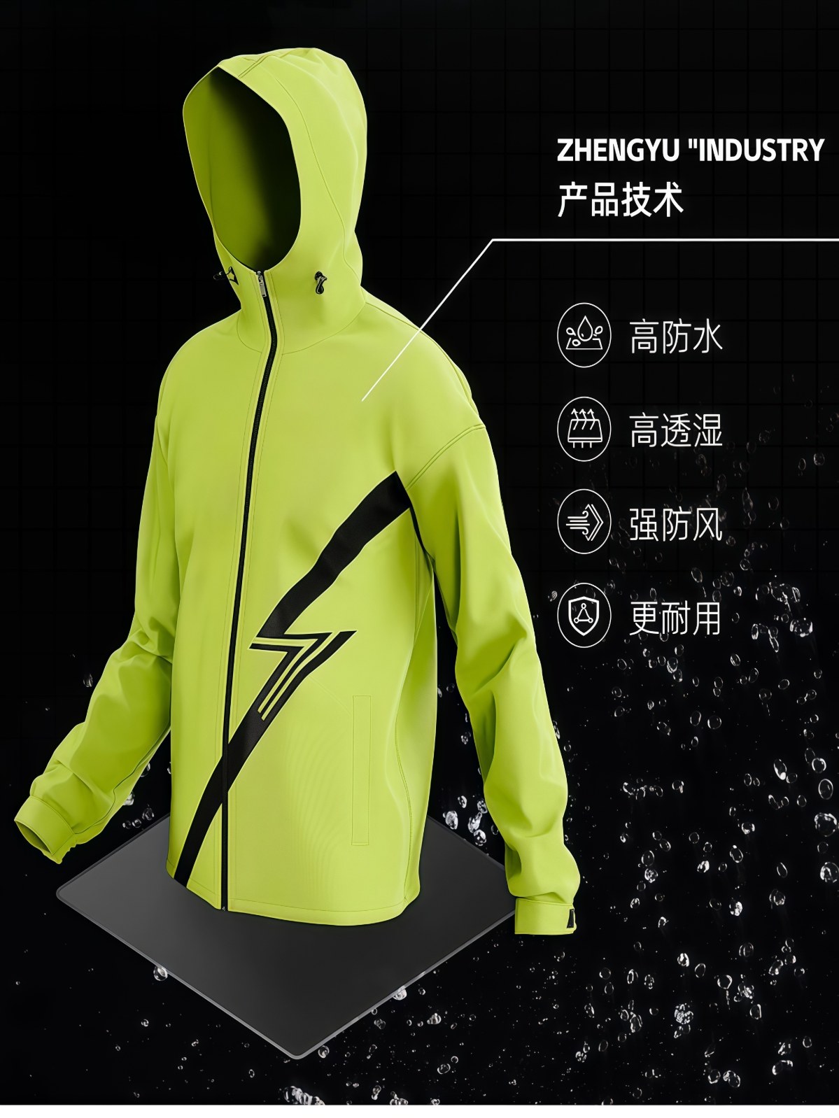 摩托车雨衣骑行分体式防暴雨外卖骑手专用防水男全身长款成人外穿 - 详情图