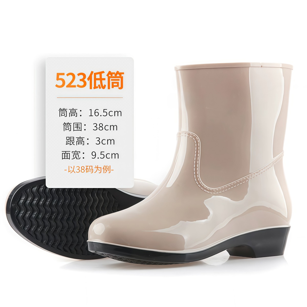 武汉雨具网·雨鞋雨靴女水鞋夹棉胶鞋短筒中筒保暖防水防滑轻便厨房鞋套鞋·产品图6