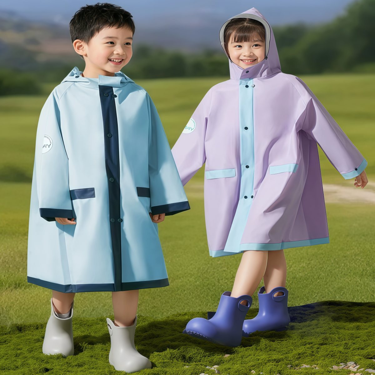 武汉雨具网·儿童雨衣男孩女孩小学生上学专用长款全身防暴雨带书包位宝宝雨披·产品图6