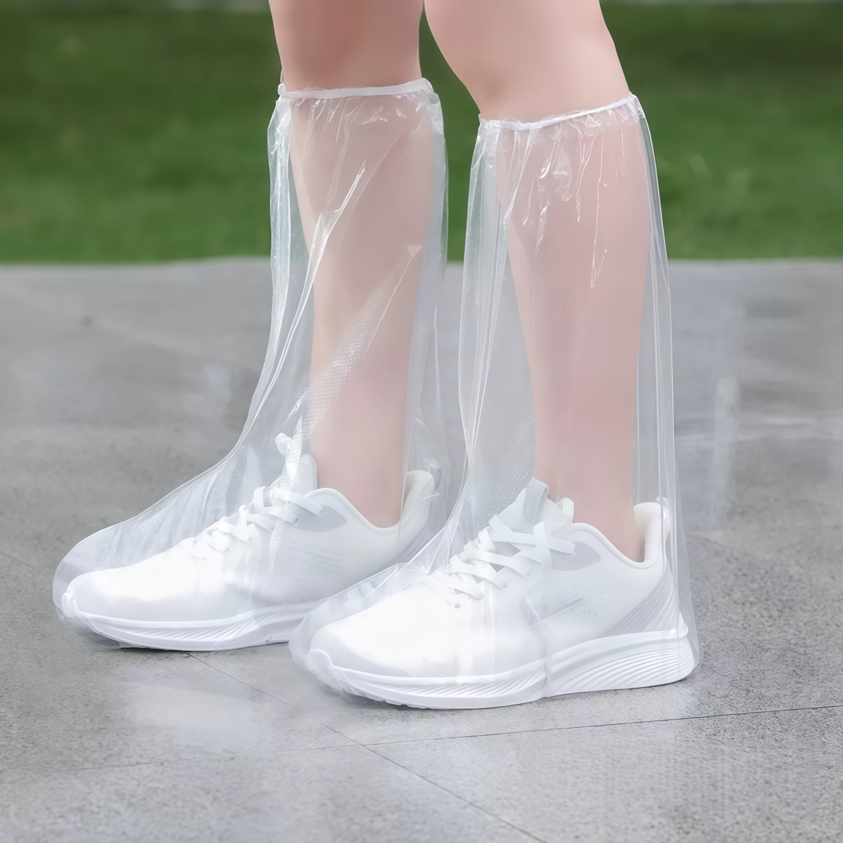 武汉雨具网·雨鞋套防水防滑外穿水鞋男款高筒加厚耐磨雨靴脚套下雨天防雨鞋套·产品图5