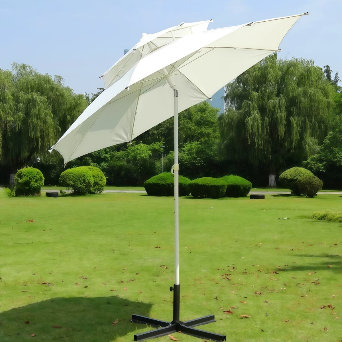 武汉雨具网·大户外遮阳伞庭院伞沙滩伞摆摊伞岗亭伞广告伞折叠手摇雨伞可倾斜·产品图5