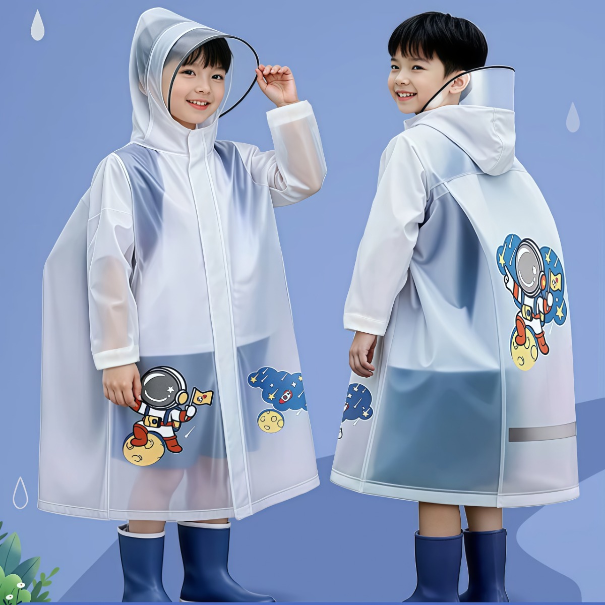 武汉雨具网·儿童雨衣男童幼儿园上小学生专用防暴雨2026新款超大开放式书包位·产品图5