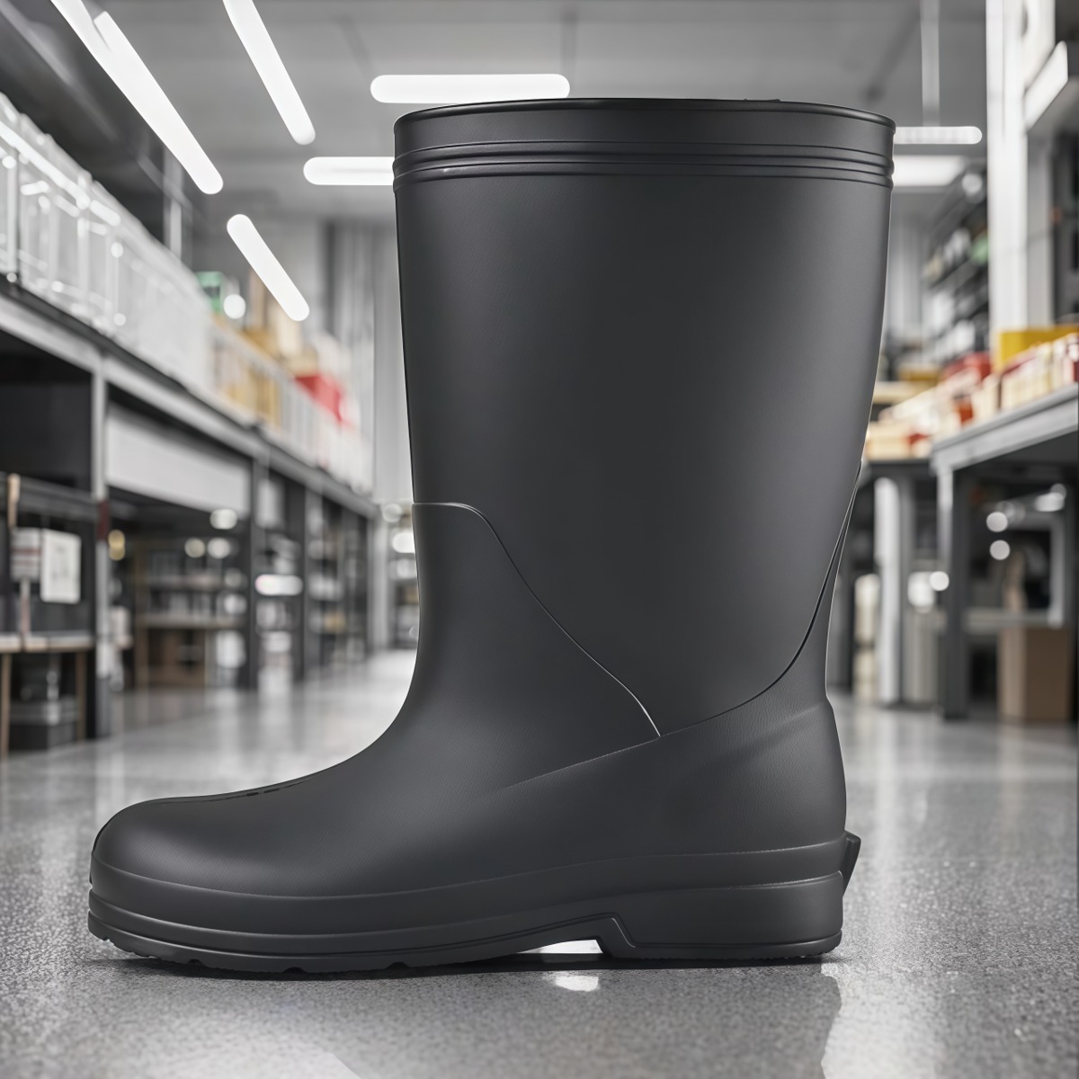 武汉雨具网·防滑鞋雨靴食品厂男防水防污白色水鞋钓鱼春季耐酸碱高筒劳保胶鞋·产品图2