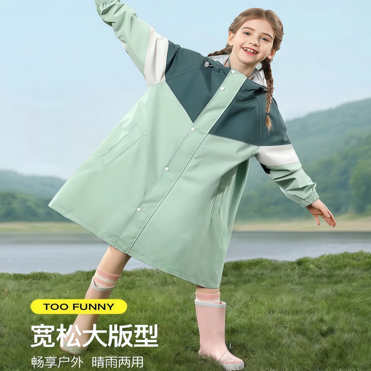 武汉雨具网·儿童雨衣小学生专用防暴雨2025新款男童女上学中大童男孩加厚·产品图4