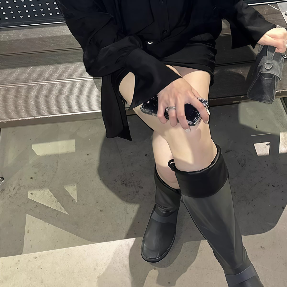 雨鞋女长筒户外雨林徒步防滑防水软底时尚水靴