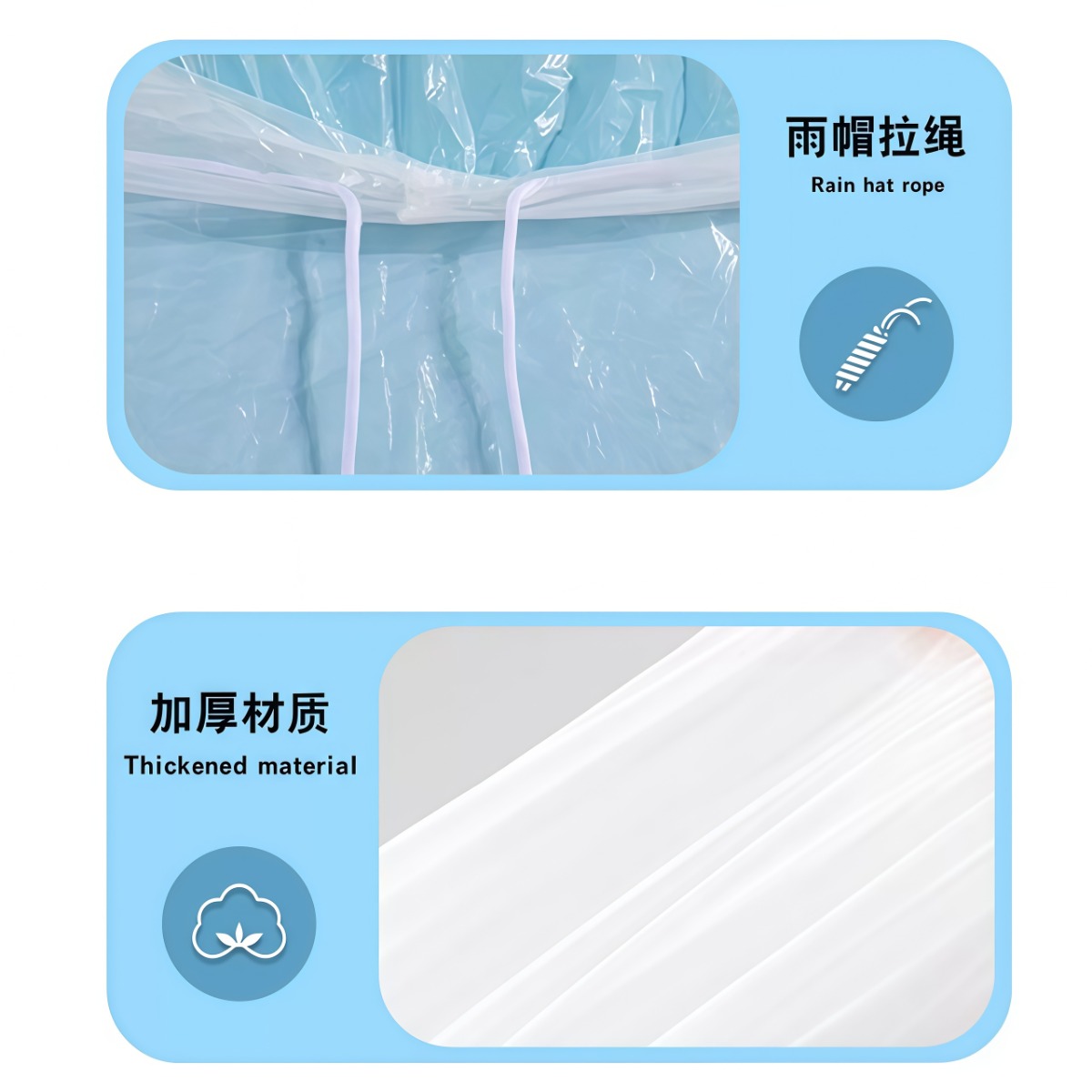 武汉雨具网·一次性成人儿童雨衣卡片便携加厚户外单人全身防暴雨透明长款雨披·产品图6