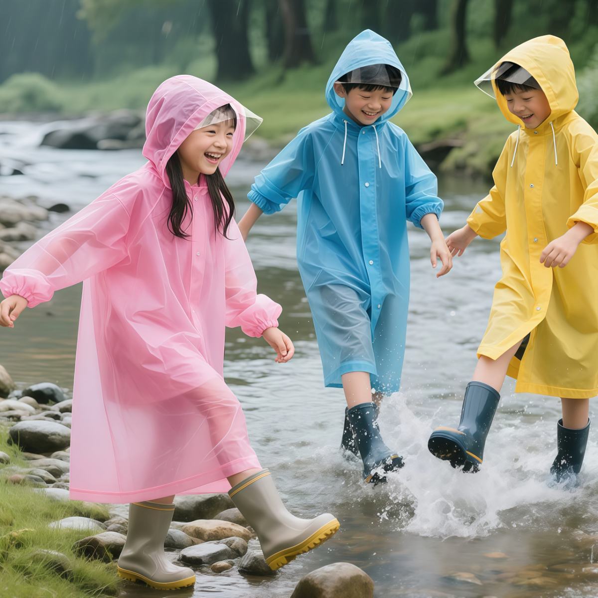 武汉雨具网·儿童雨衣便携一次性加厚长款全身防暴雨户外男女孩雨披上学生专用·产品图6