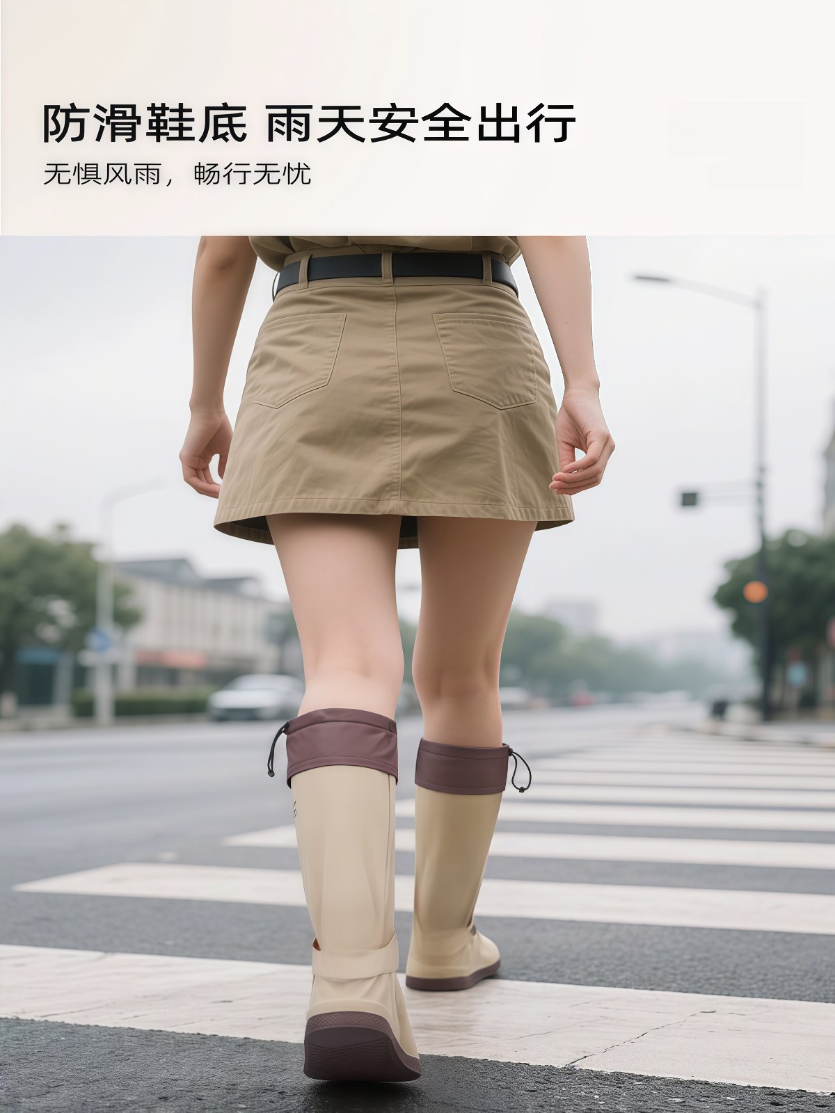 雨鞋女款新款防水鞋套防滑加厚耐磨登山户外徒步成人赶海专用雨靴 - 详情图