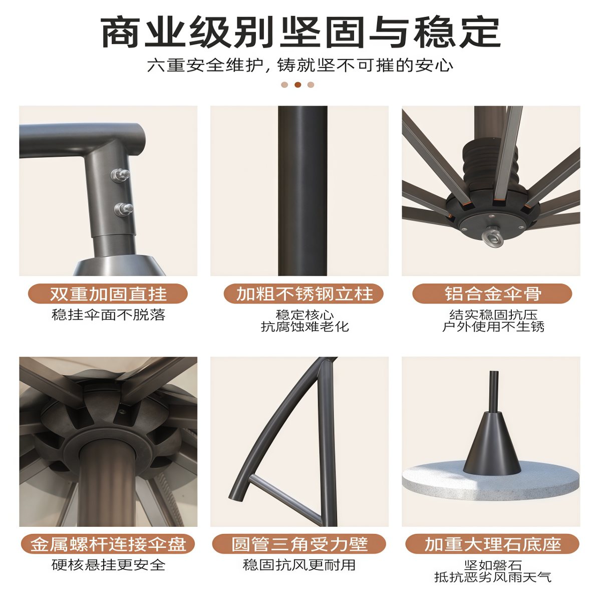 武汉雨具网·户外遮阳伞庭院伞售楼部商用外摆大伞别墅室外大太阳伞户外伞·产品图4