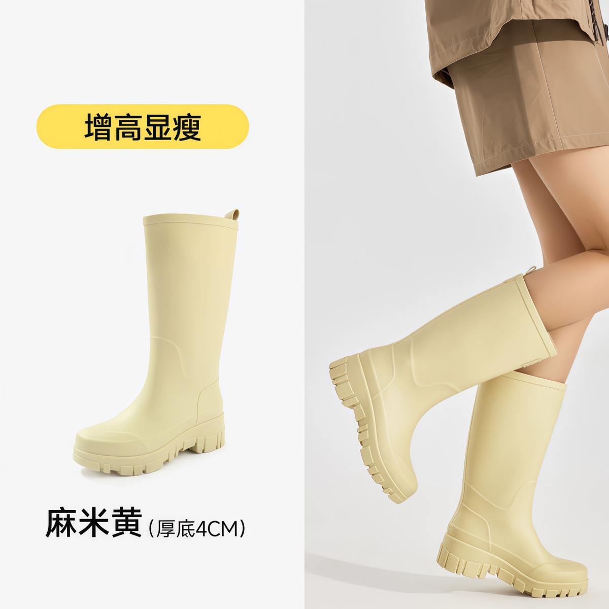 武汉雨具网·防水防滑雨鞋女露营雨靴中筒长靴子胶鞋水鞋靴子女士户外水靴·产品图5