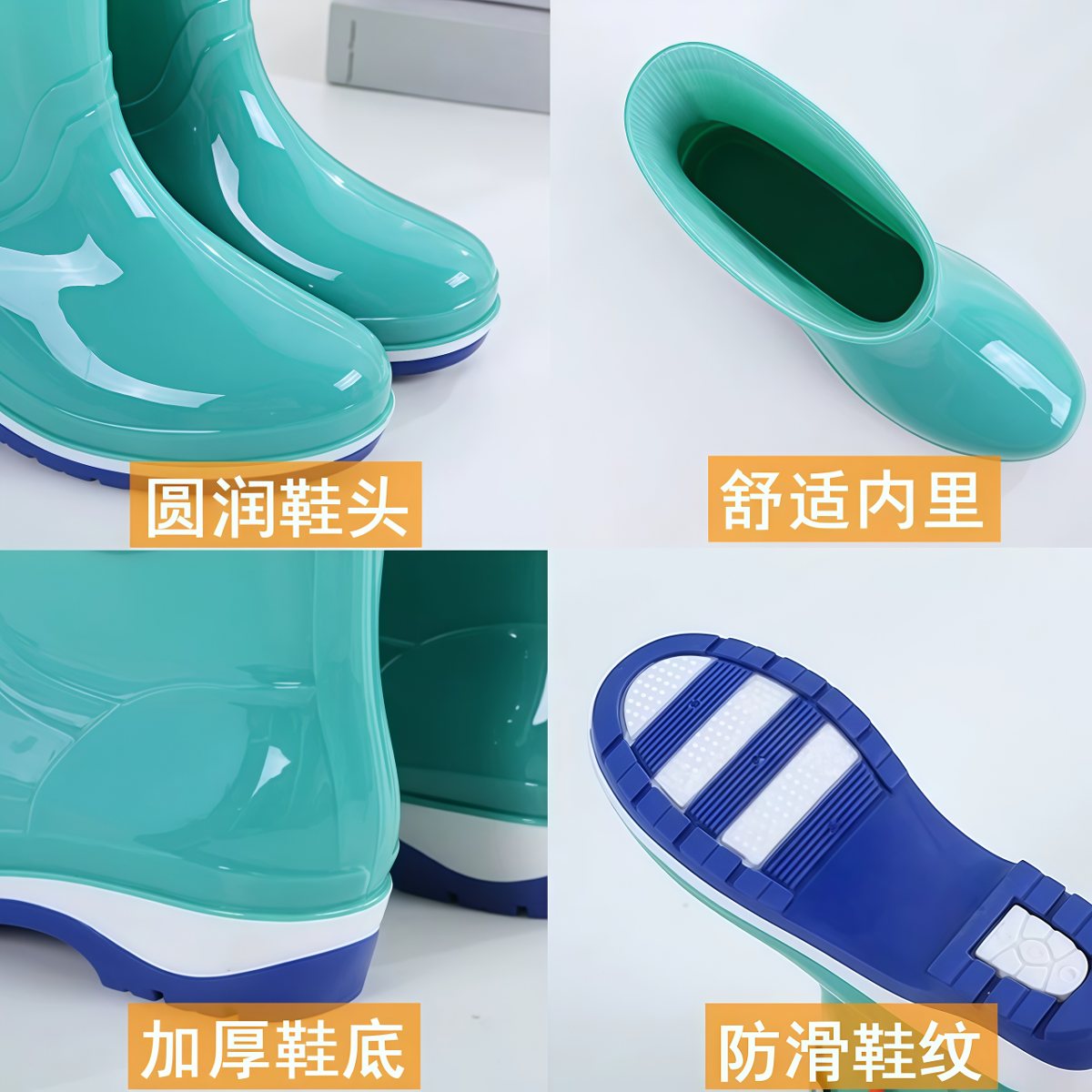 武汉雨具网·新款雨鞋防滑加厚耐磨胶鞋套鞋雨靴防水鞋·产品图4