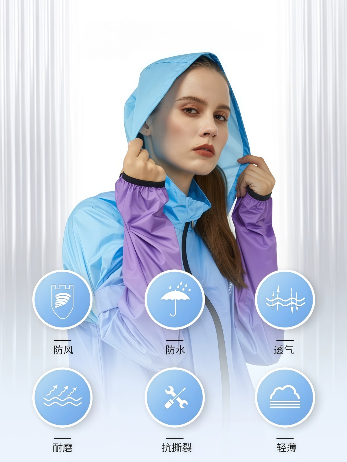 摩托车骑行雨衣雨裤套装轻薄分体式男女机车防雨防水服防暴雨 - 详情图