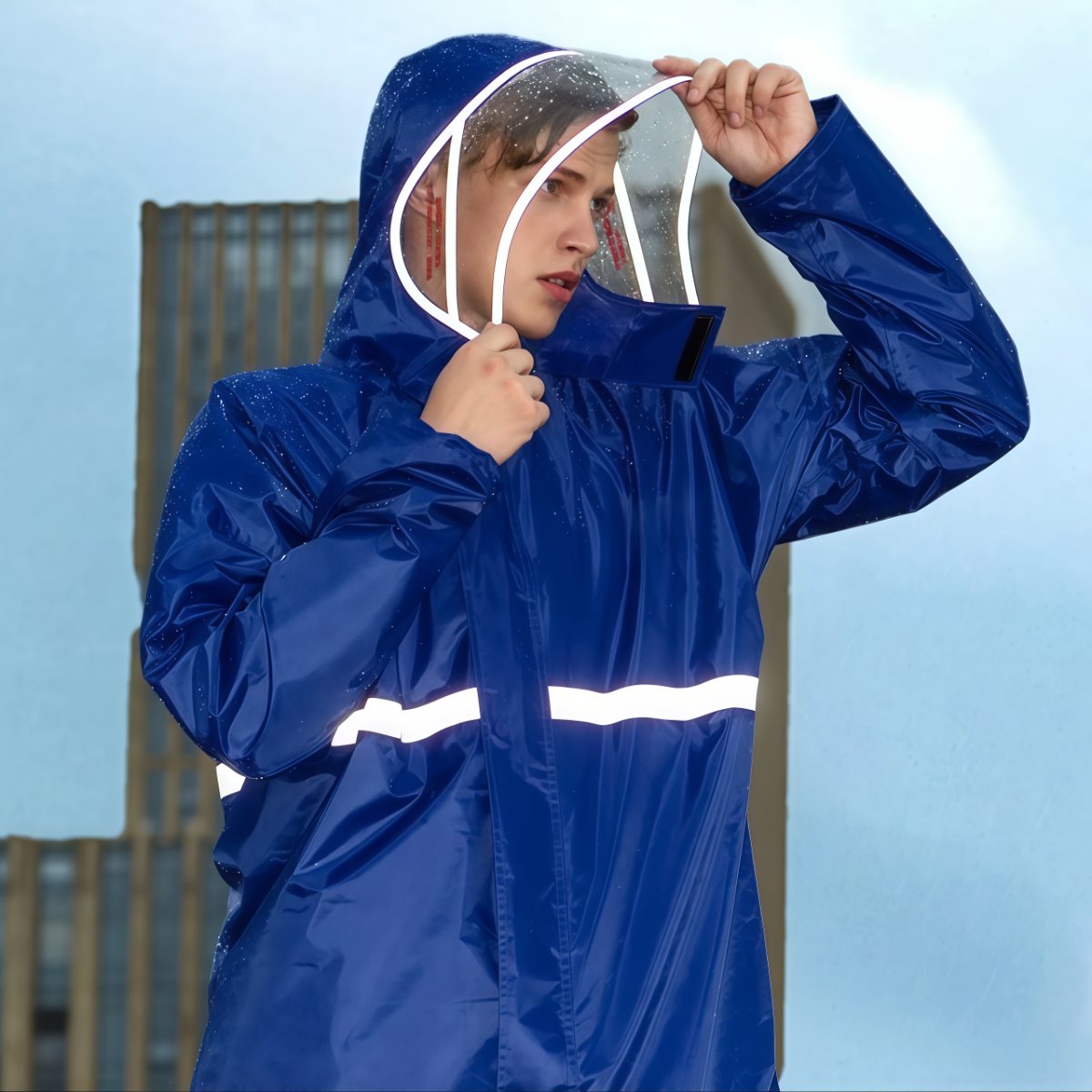 武汉雨具网·雨衣成人分体式男女全身防雨水外卖雨裤骑行外卖电动车雨衣·产品图2