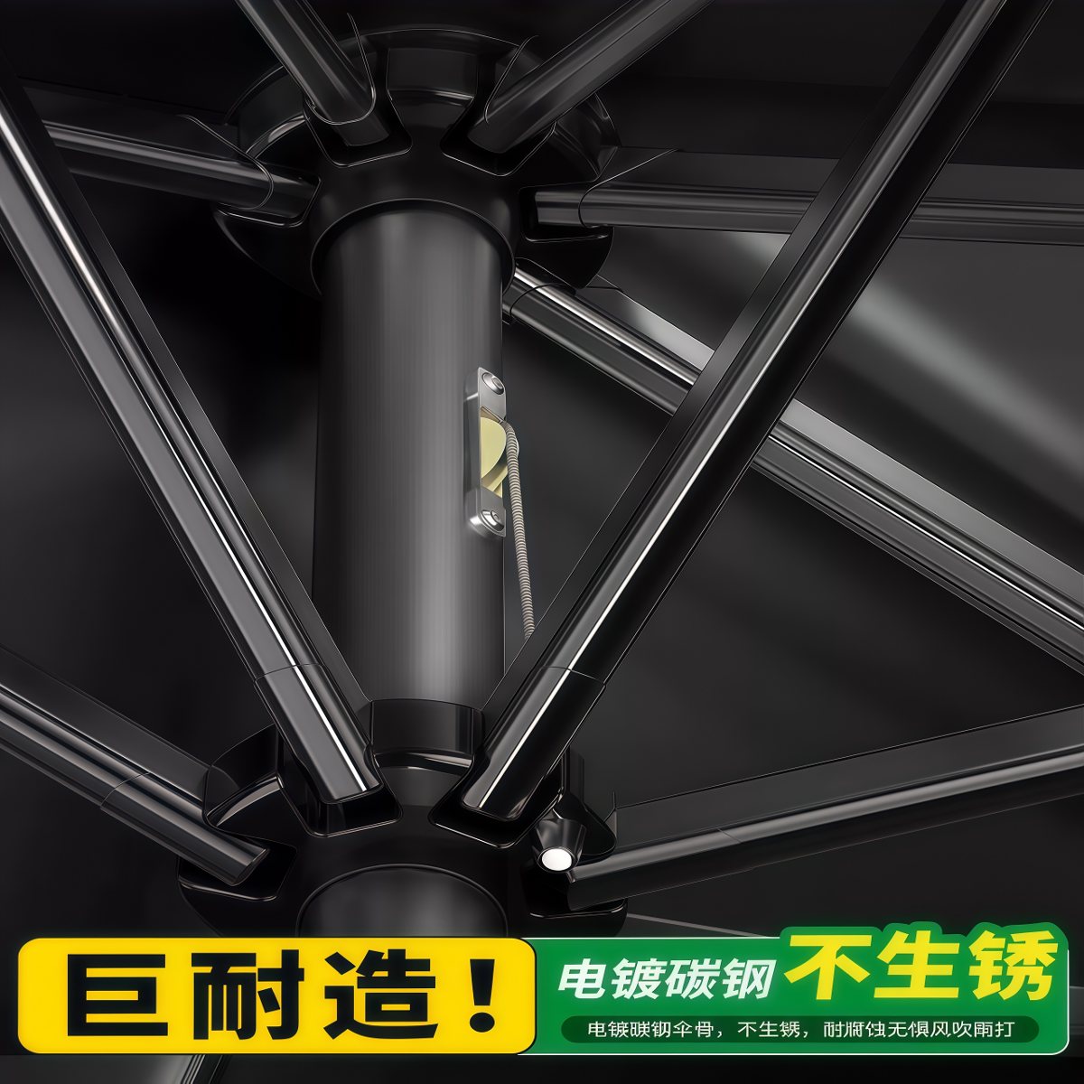 户外遮阳伞太阳能灯条款阳台遮阳伞靠墙半边伞可升降遮阳棚庭院伞