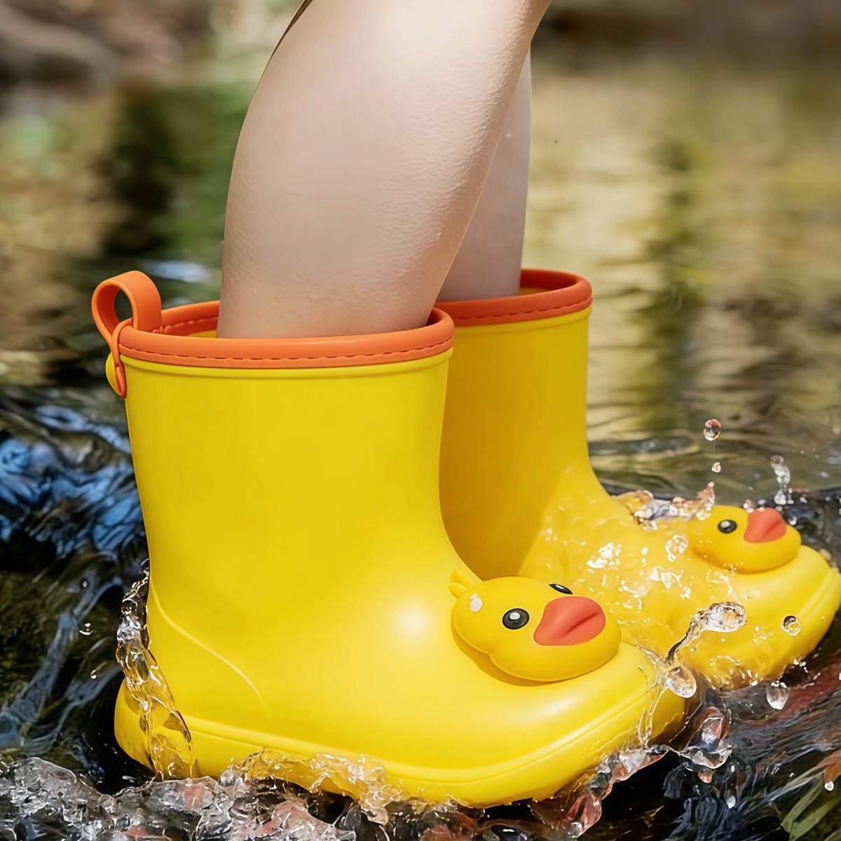 小黄鸭儿童雨鞋女童宝宝防滑男童轻便雨靴女孩上学专用幼儿园水鞋