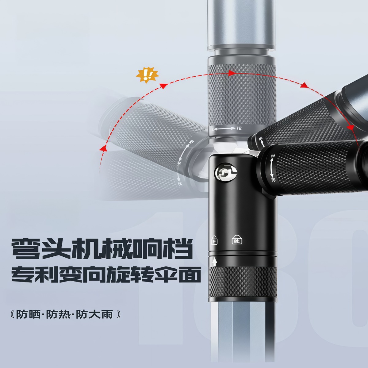 武汉雨具网·摆摊专用雨伞大型户外遮阳伞加厚黑胶防晒抗大风防雨专用雨伞·产品图4