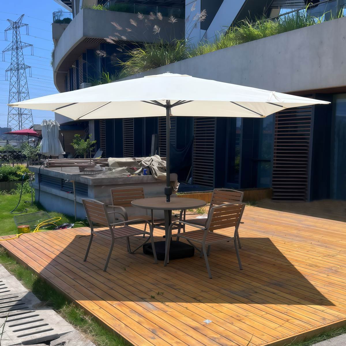 武汉雨具网·户外庭院桌椅防晒遮阳伞室外阳台大伞景区别墅商用外摆伞防水防晒·产品图2