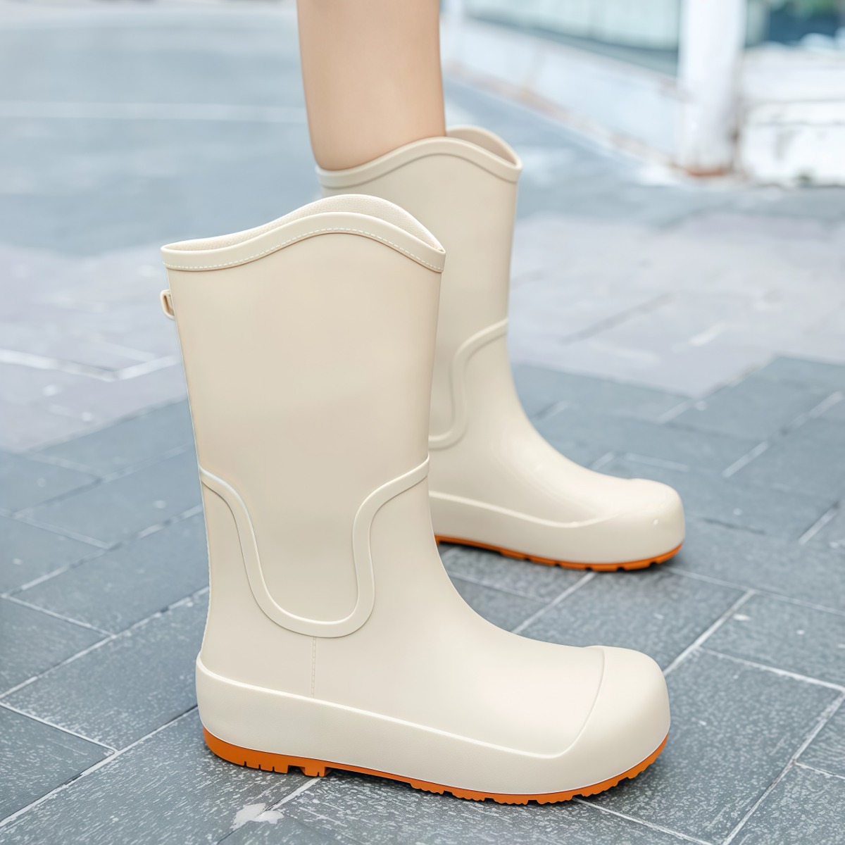 武汉雨具网·雨鞋时尚女款2026新款中高筒防滑加厚女士防水鞋户外溯溪雨靴胶鞋·产品图6