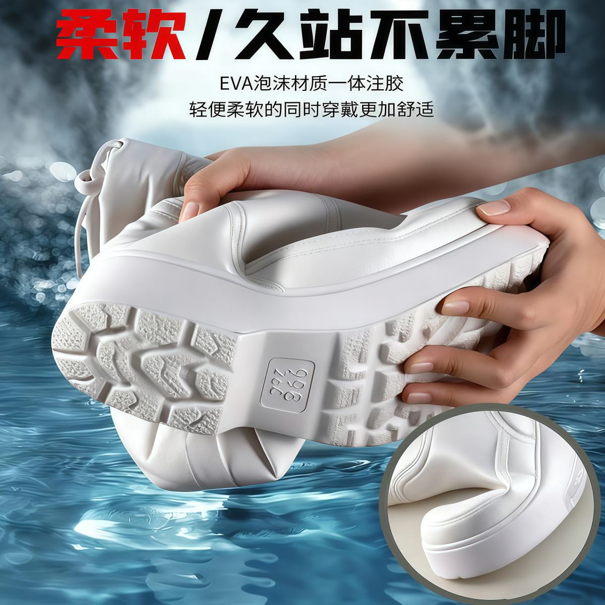 武汉雨具网·泡沫防滑水鞋雨鞋防水鞋男棉靴子男款水靴女士胶鞋棉靴加绒冬·产品图2
