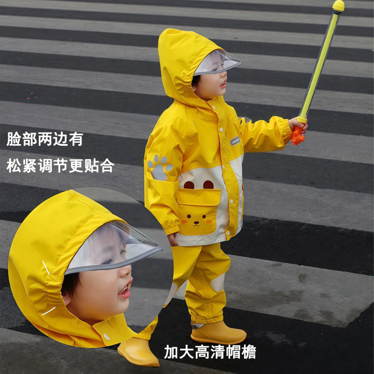 武汉雨具网·儿童雨衣分体套装男童女童幼儿园宝宝上学轻便全身雨鞋雨披·产品图6