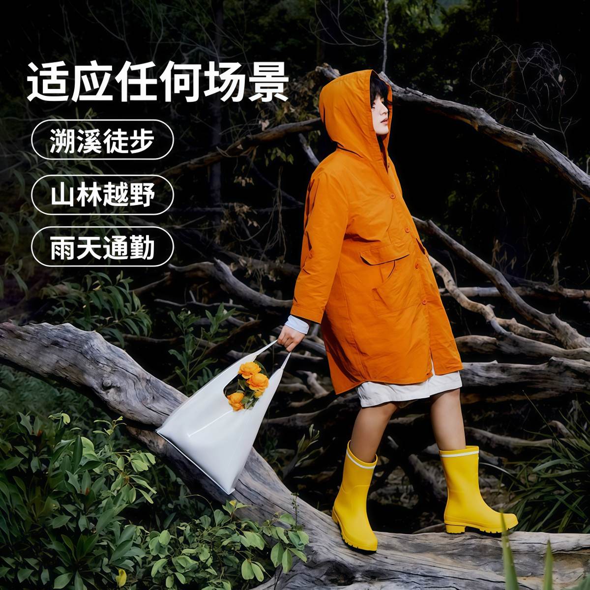 武汉雨具网·马卡龙雨靴时尚防滑水鞋女成人中筒雨鞋外穿胶鞋户外·产品图5