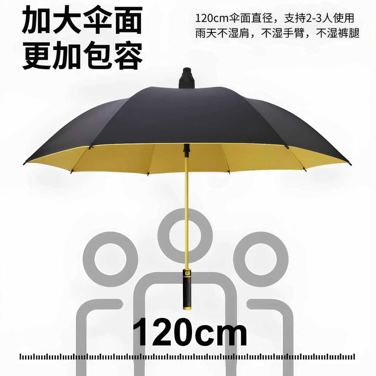 武汉雨具网·自动长柄雨伞抗风防暴雨两用结实耐用加厚加固超大号男士女定制伞·产品图3