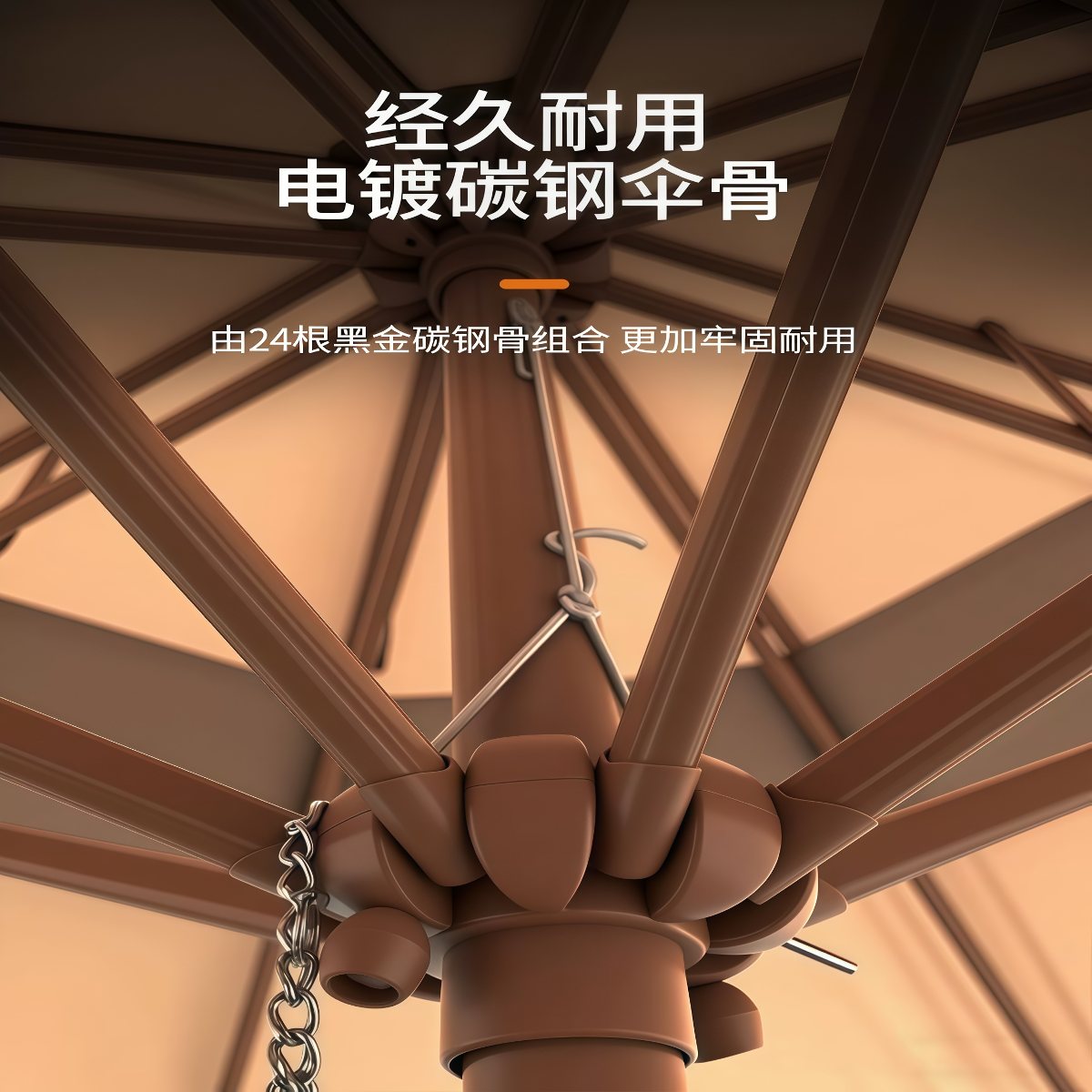 武汉雨具网·3米大型遮阳伞户外遮阳伞太阳伞户外庭院伞酒店泳池吧遮阳伞商铺·产品图4