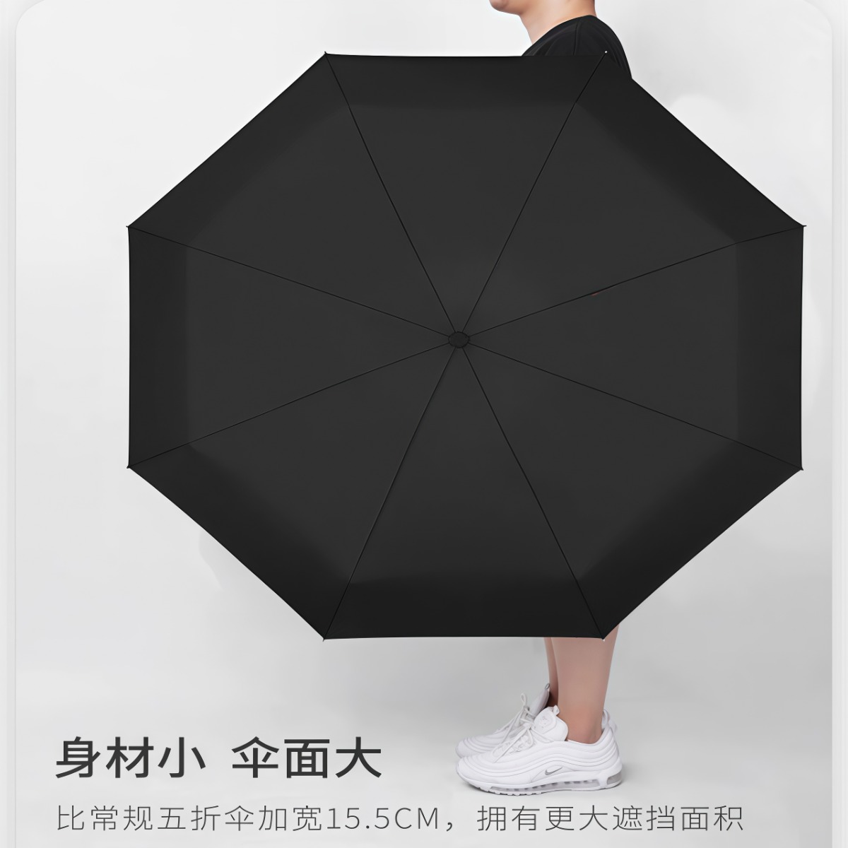 武汉雨具网·迷你全自动折叠雨伞女晴雨两用小巧便携超轻男士抗风五折车载·产品图6