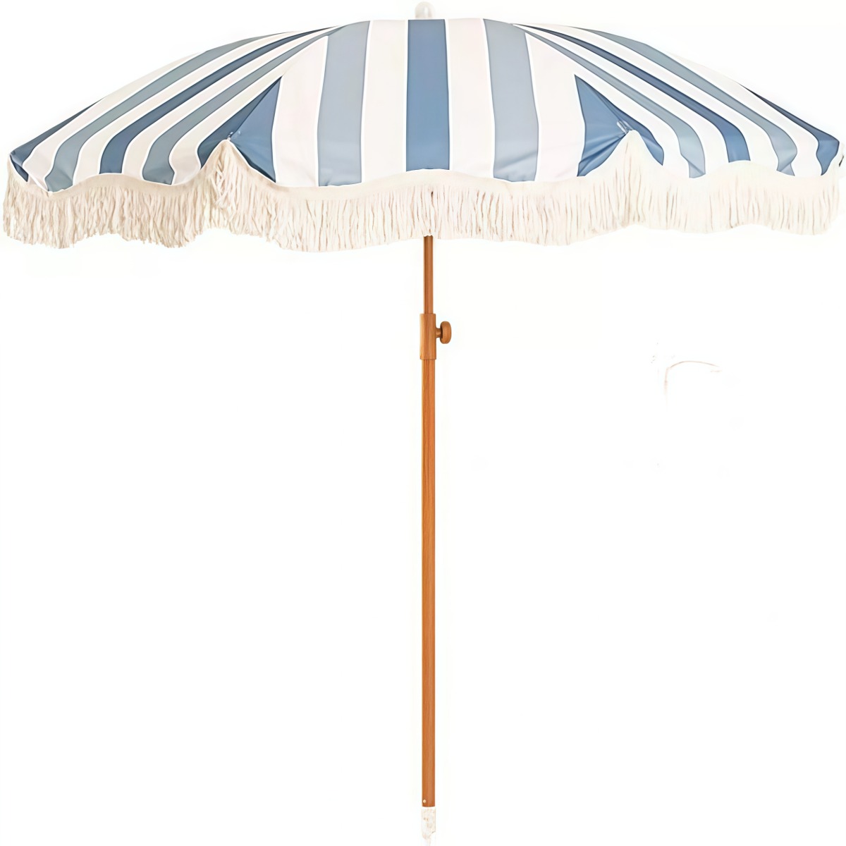 武汉雨具网·新款户外防晒绿白条纹流苏沙滩伞露台花园休闲庭院拍照遮阳伞·产品图6