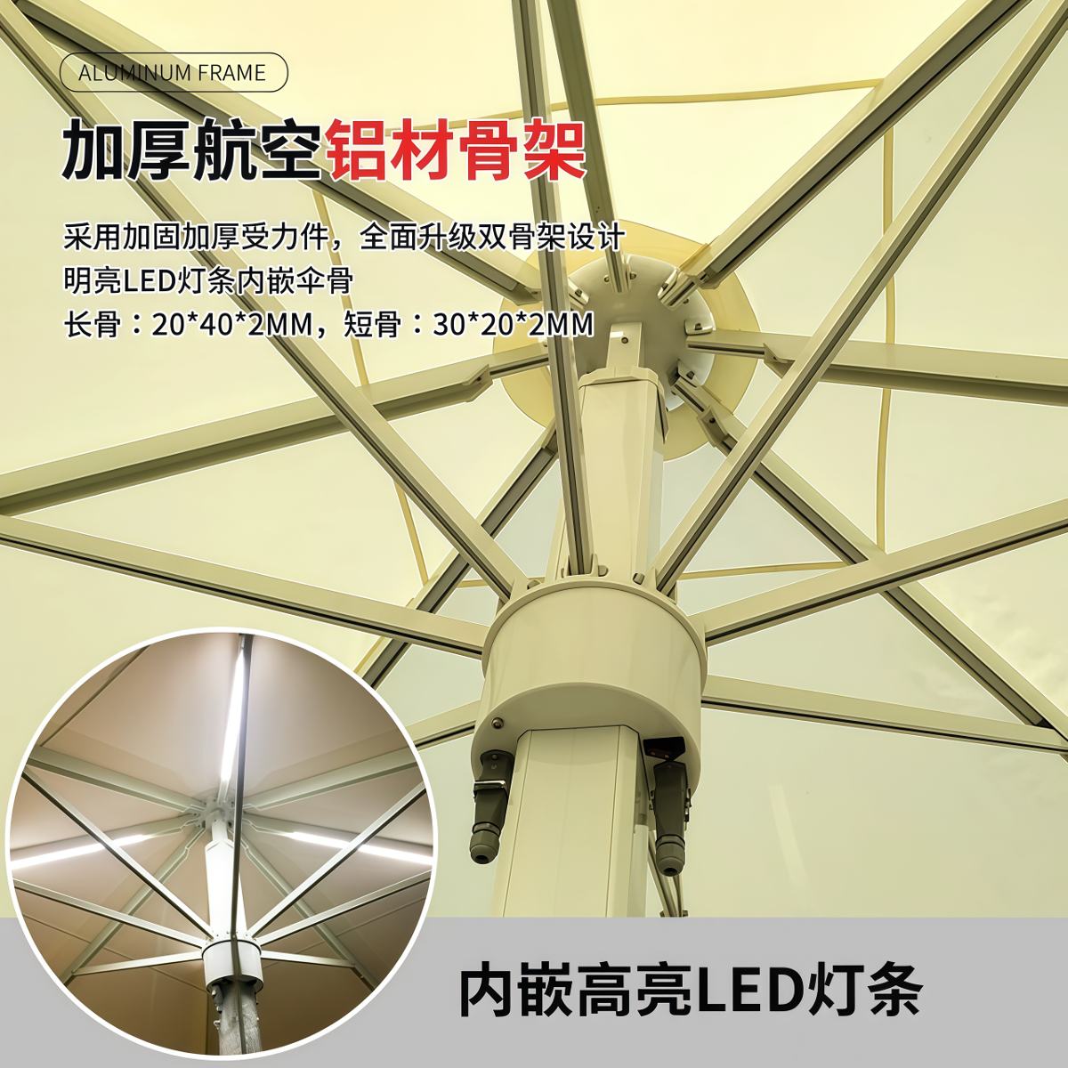 武汉雨具网·户外伞庭院伞别墅室外罗马伞大型太阳伞露天景区民宿遮阳棚·产品图6