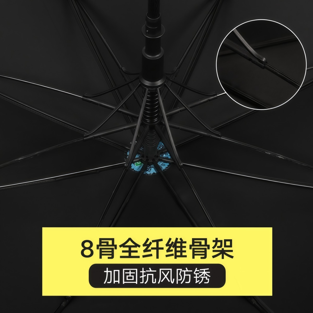 武汉雨具网·27寸直杆伞定制logo长柄高尔夫伞太阳伞批发大号商务礼品广告雨伞·产品图4