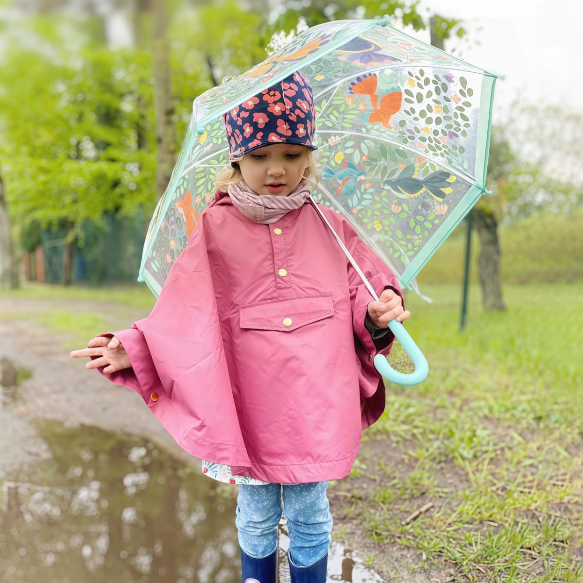 武汉雨具网·儿童雨伞透明女孩小学生幼儿园宝宝可爱轻便安全长柄伞2-8岁·产品图2