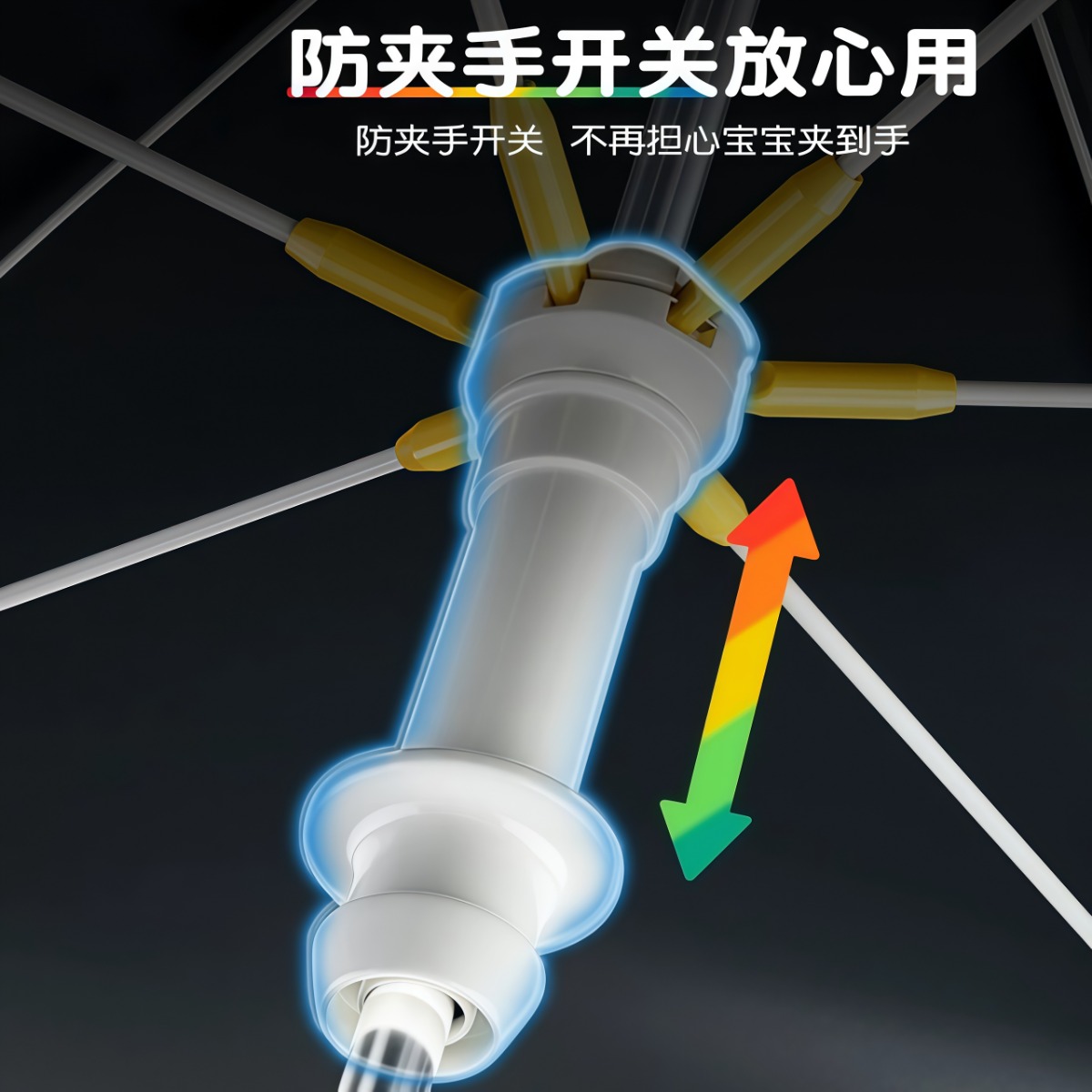 武汉雨具网·儿童雨伞防晒UPF50+幼儿园宝宝男童女童上学长柄晴雨遮阳伞·产品图5