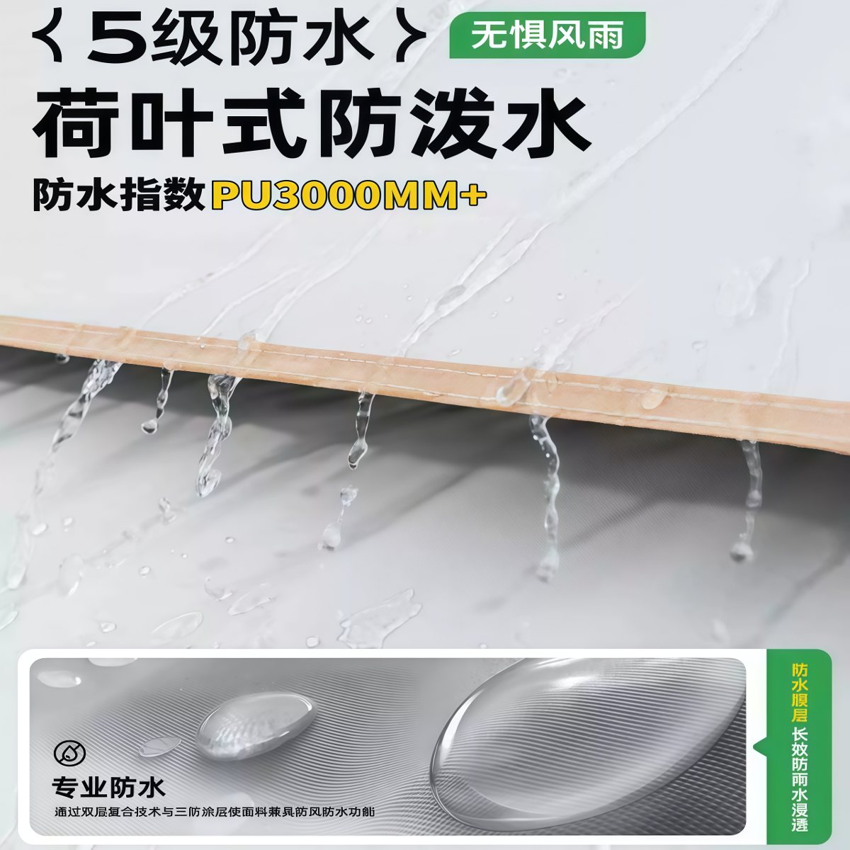 武汉雨具网·帐篷户外便携式折叠自动速开合野营过夜防晒防雨加厚露营装备全套·产品图5