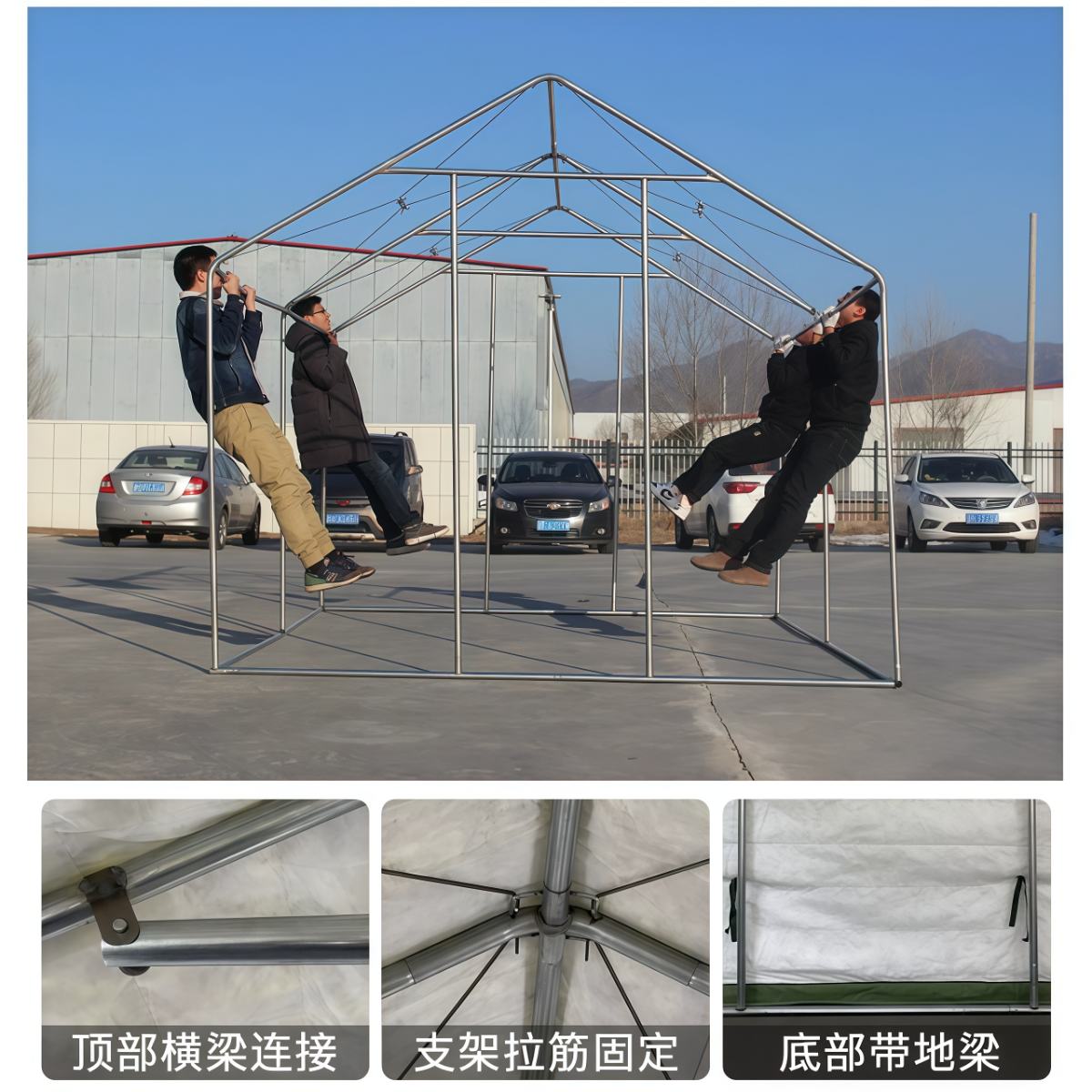 武汉雨具网·户外大型工程工地施工帐篷帆布加厚防雨救灾野外养蜂民用住人帐篷·产品图3