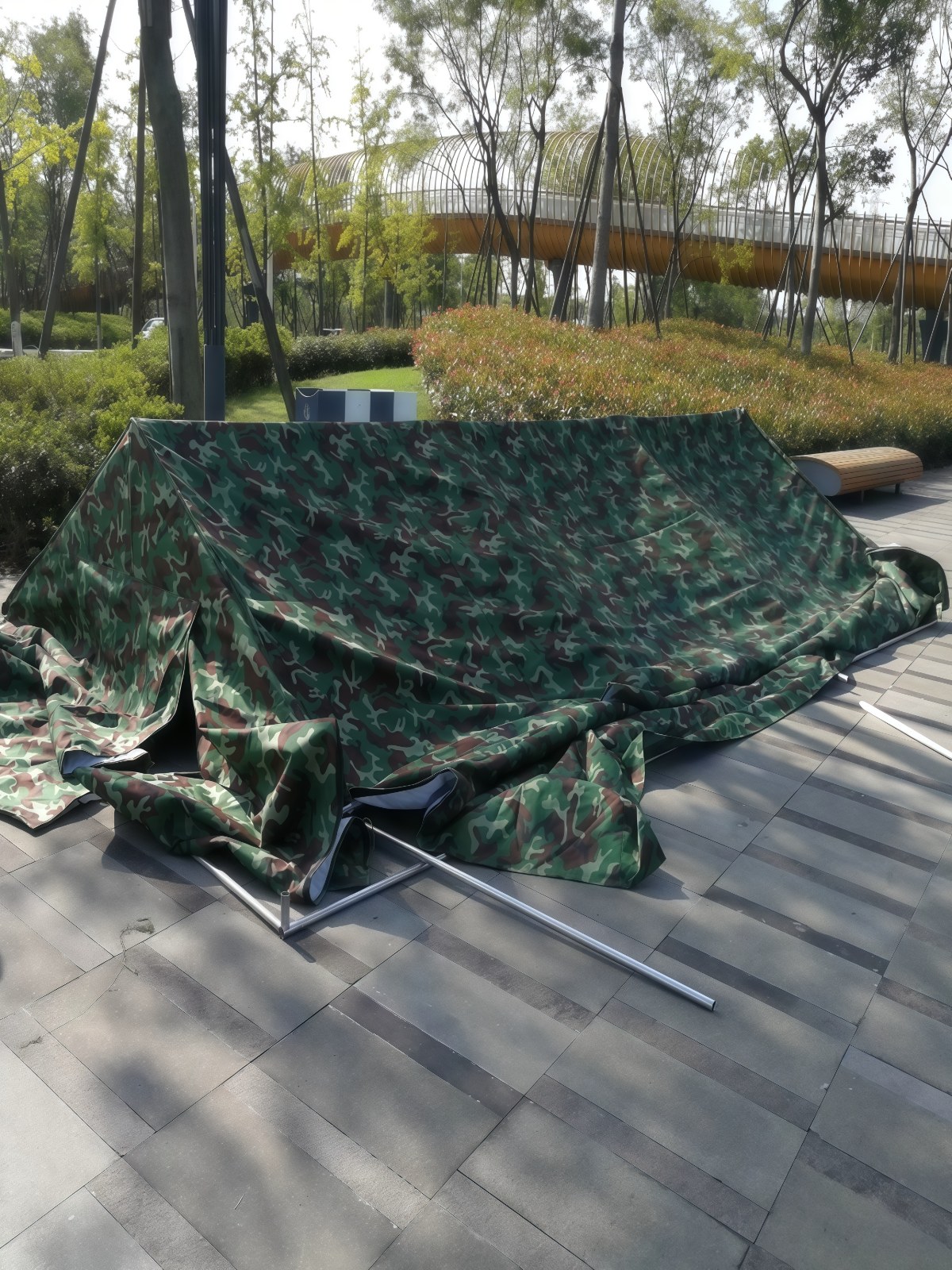 牛津布加厚棉帐篷施工帐篷救灾工地工程帐篷户外防雨帐篷布 - 详情图
