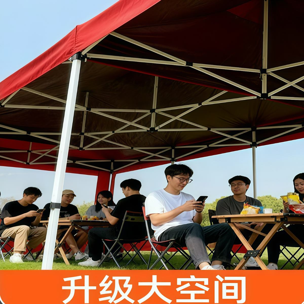 武汉雨具网·摆摊专用帐篷四角防风加厚透明围挡风防雨户外棚子折叠式·产品图6