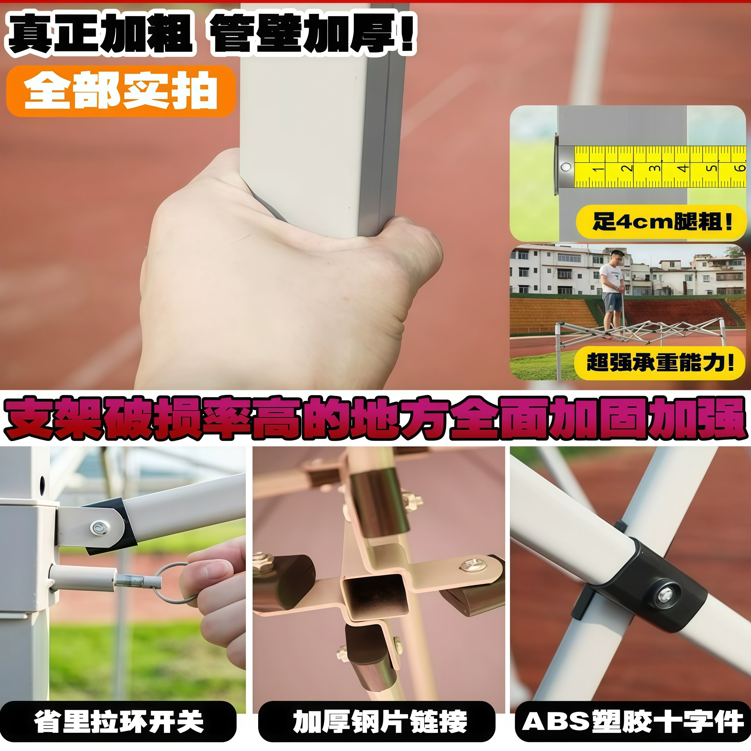武汉雨具网·集市户外帐篷遮阳伞摆摊用四脚雨棚布网红露营防雨棚四角夜市棚子·产品图3